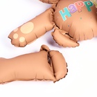 Воздушный шар фольгированный 30" «Счастливый мишка», фигура, матовый, бежевый - Фото 7