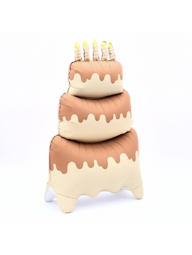 Воздушный шар фольгированный 60" «Большой сливочный торт», под воздух