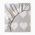 Простыня на резинке 2-спальная «Этель» Heart, 180×200+25, бязь - Фото 2