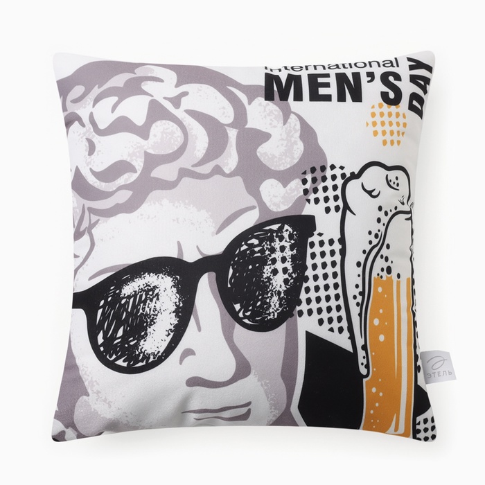 Подушка декоративная «Этель» Men's day, 40×40 см, велюр - Фото 1