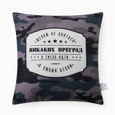 Подушка декоративная «Этель. Никаких преград», 40×40 см, велюр