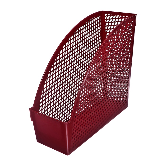 Лоток для бумаг вертикальный Calligrata "Офис-класс", пластиковый, бордовый - Фото 1