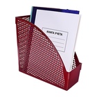 Лоток для бумаг вертикальный Calligrata "Офис-класс", пластиковый, бордовый - Фото 6