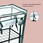 Парник-стеллаж, 4 полки, 105 × 24 × 46 см, металлический каркас d = 12 мм, чехол плёнка 80 мкм, Greengo - Фото 6