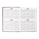 Ежедневник датированный Calligrata, А5, 2025, твёрдая обложка из бумвинила, 168 листов, бордовый - Фото 6