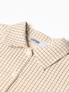 Рубашка для девочки в клетку KAFTAN, бежевая, размер 34 (122-128 см) - Фото 7
