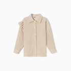 Рубашка для девочки в клетку KAFTAN, бежевая, размер 36 (134-140 см) - Фото 1
