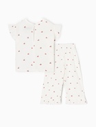 Пижама для девочки (футболка, брюки) KAFTAN «Вишенки», белая, размер 32 (110-116 см) - Фото 15
