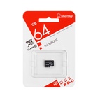 Карта памяти Smartbuy microSD, 64 Гб, SDXC, класс 10 - фото 322199248