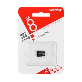 Карта памяти Smartbuy microSD, 8 Гб, SDHC, класс 10 10797672