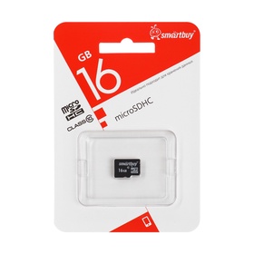 Карта памяти Smartbuy microSD, 16 Гб, SDHC, класс 10 10797673