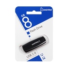 Флешка SmartBuy 008GB, 8 Гб, USB2.0, чт до 15 Мб/с, зап до 7 Мб/с, чёрная 10797674 - фото 13810943