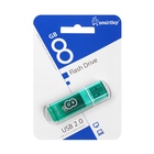 Флешка SmartBuy 008GB Glossy, 8 Гб, USB2.0, чт до 25 Мб/с, зап до 15 Мб/с, зеленая 10797675 - фото 13810945