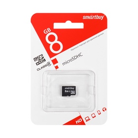 Карта памяти Smartbuy microSD, 8 Гб, SDHC, класс 4 10797681