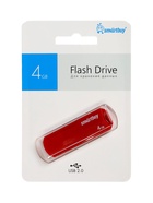 Флешка SmartBuy 032GB CLUE, 4 Гб, USB 2.0, чт до 15 Мб/с, зап до 8 Мб/с, красная - фото 809303042