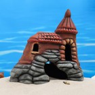 Декор для аквариума "Замок с черепицей ", керамический, 15 x 10,5 x 16 см - фото 318621506