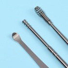 Набор для чистки ушей, 3 предмета, 9×2.8×1.3 см, в футляре, цвет серебристый - Фото 5