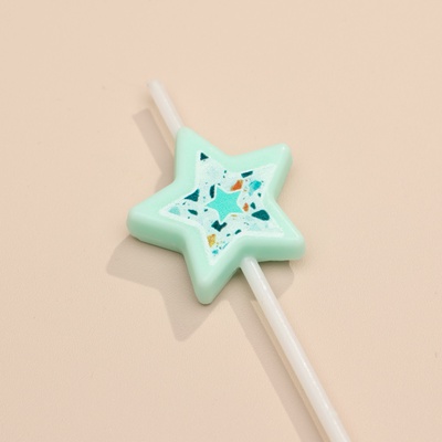 Свечи для торта «Сердца», 5 шт., голубой