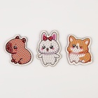 Алмазная мозаика на деревянном магните для детей «Милые зверюшки», набор для творчества - Фото 4