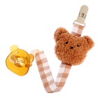 Пустышка с держателем «Мишка», набор в контейнере, коричневый - Фото 2