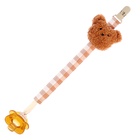 Пустышка с держателем «Мишка», набор в контейнере, коричневый - Фото 3