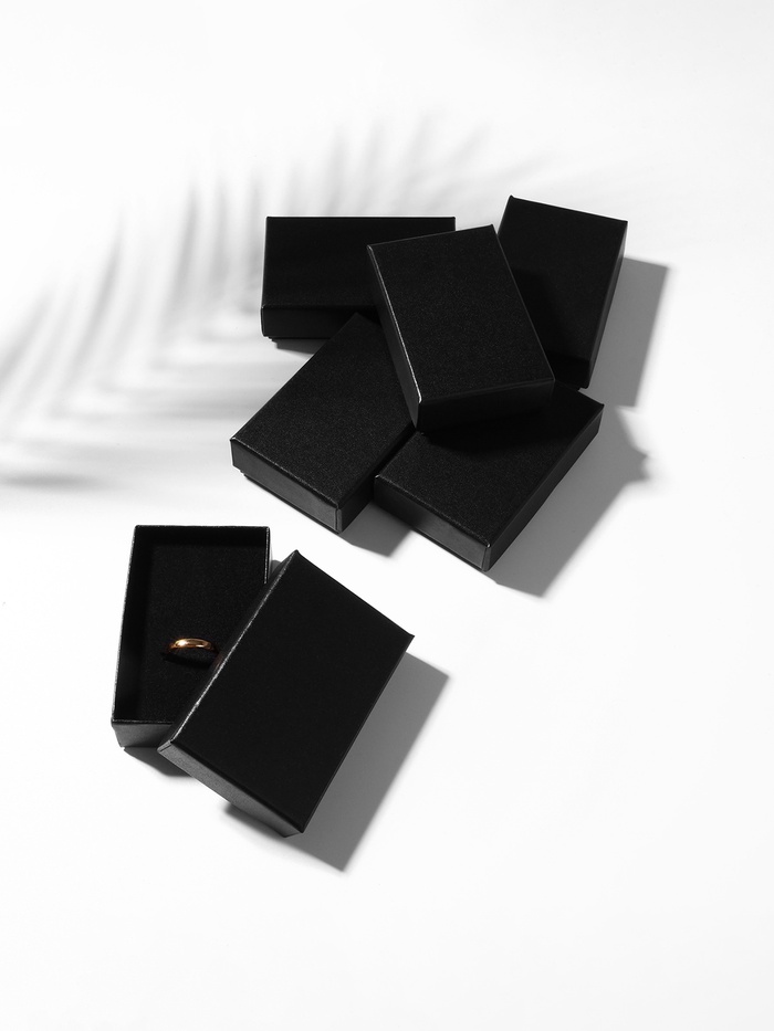 Коробочка подарочная под набор «Минимал», 5×8 см, чёрная - Фото 1