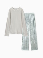 Комплект женский (лонгслив и брюки) KAFTAN "Бархат", 40-42, мята 10702643 - фото 13046702