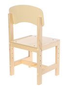 Стул деревянный, детский, регулируемый (0-2), натуральный - Фото 4
