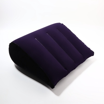 Подушка надувная, дорожная, 42×35 см, в пакете, синяя