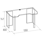 Стол компьютерный Aurelio 84, 1350×800×747 мм, цвет антрацит/блеквуд сатиновый - Фото 2