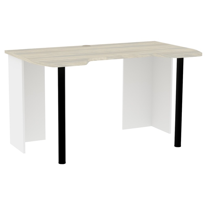 Стол компьютерный Aurelio 84, 1350×800×747 мм, цвет белый/блеквуд сатиновый - Фото 1