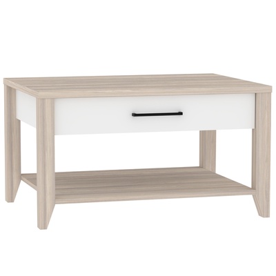 Столик журнальный Aurelio 16, 800×600×453 мм, цвет белый/блеквуд сатиновый