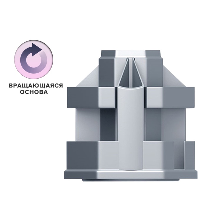 УЦЕНКА Набор настольный ErichKrause Office, 14 предметов, вращающийся, серый - Фото 1