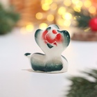 Новый год.Сувенир «Змея Маруся»,  керамика, гжель, зеленый 4,5×5 см - фото 27210417