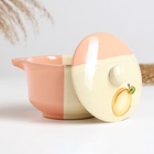 Бульонница с крышкой "Псковская" 0,5л / 11,5х13см, персиковый поцелуй - фото 27585482