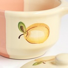 Бульонница с крышкой "Псковская" 0,5л / 11,5х13см, персиковый поцелуй - фото 27585483