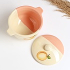 Бульонница с крышкой "Псковская" 0,5л / 11,5х13см, персиковый поцелуй - фото 27585484