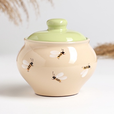 Горшок для запекания Псковский гончар «Аромат лета», 500 мл, керамика, бежевый