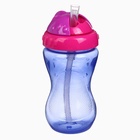 Поильник детский M&B с силиконовой трубочкой, от 9 мес., 340 мл., фуксия - Фото 2