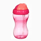 Поильник детский M&B с силиконовой трубочкой, от 9 мес., 340 мл., розовый - Фото 3