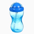Поильник детский M&B с силиконовой трубочкой, от 9 мес., 340 мл., голубой - Фото 5