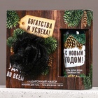 Подарочный набор ЧИСТОЕ СЧАСТЬЕ «Богатсва и успеха»: гель для душа 100 мл и мочалка для тела, Новый Год 10435756 - фото 13673892