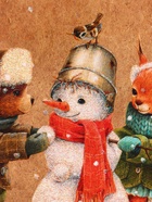 Подарочные пакеты новогодние крафт «Сказка», 26?32?12 см, Набор 5 шт. (комплект 4 шт) - фото 42063097