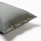 Комплект наволочек «Этель», 50×70 см, 2 шт., тёмно-зелёный, жатый хлопок - фото 53988297