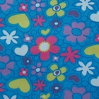 УЦЕНКА Ткань из полиэстера «Цветы», ширина 150 см, рулон 50±1 м, синяя - Фото 2