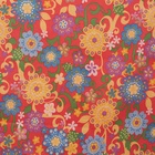 УЦЕНКА Ткань из полиэстера «Цветы», ширина 150 см, рулон 50±1 м, красная, разноцветная - Фото 2