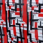 УЦЕНКА Ткань из полиэстера «Геометрия», ширина 150 см, рулон 50±1 м, красная - Фото 2