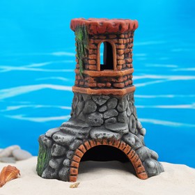 Декор для аквариума "Башня без крыши", керамический, 17 x 13 x 19 см