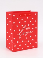 Пакет ламинированный «С любовью», глиттер, MS 18×23×10 см  (артикул 10444841)  большой выбор товаров оптом и в розницу по низким ценам с доставкой