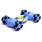 Машинка перевертыш «Дрифт», радиоуправляемая, аккумулятор, на пульте управления, цвет синий - Фото 3